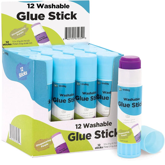 Washable Glue Stick Disappearing, Purple 0.7 Oz (21G)