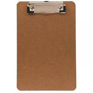 Memo Size Hardboard Clipboard With Low Profile Clip 6" X 9"