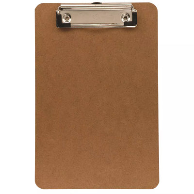 Memo Size Hardboard Clipboard With Low Profile Clip 6" X 9"