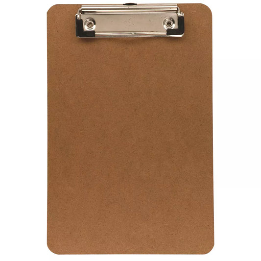 Memo Size Hardboard Clipboard With Low Profile Clip 6" X 9"