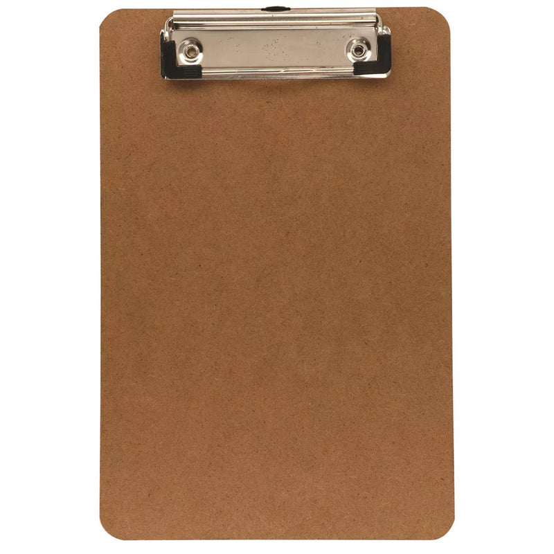 Memo Size Hardboard Clipboard With Low Profile Clip 6" X 9"