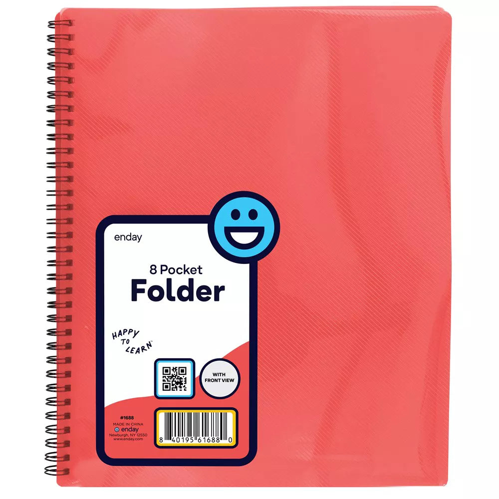 8 Pocket Poly Folder With View