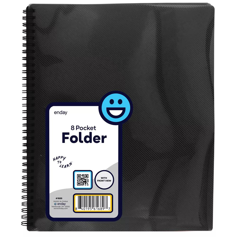 8 Pocket Poly Folder With View