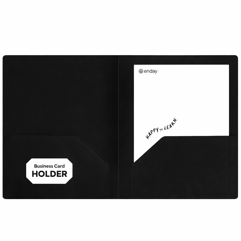 Poly 2-Pockets Portfolio Solid Color