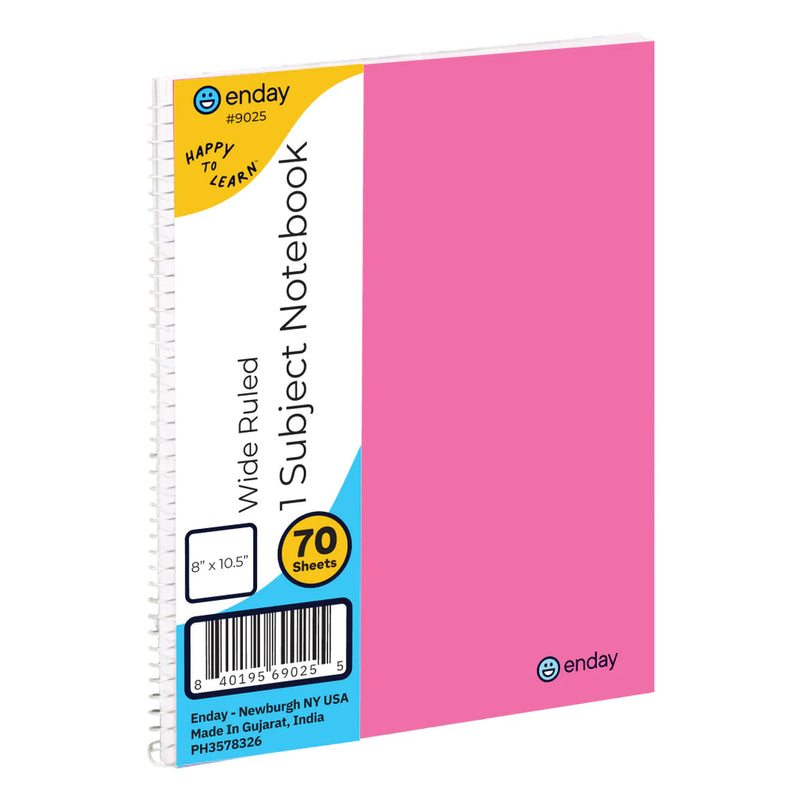 Spiral Notebook 1-Subject W/R 70 Ct
