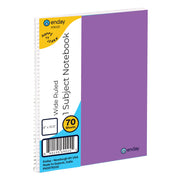 Spiral Notebook 1-Subject W/R 70 Ct