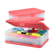 Pencil Case Jumbo Double Deck Organizer Box
