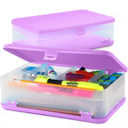 Pencil Case Jumbo Double Deck Organizer Box