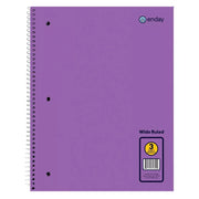 Spiral Notebook 3-Subject C/R 120 Ct.,