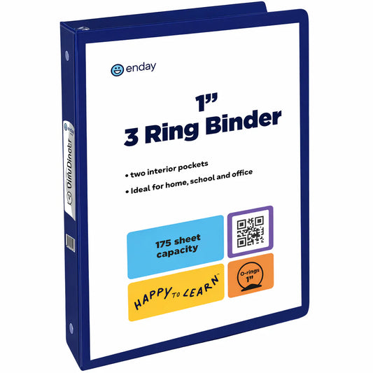 1″ O-Ring View Binder With 2-Pockets