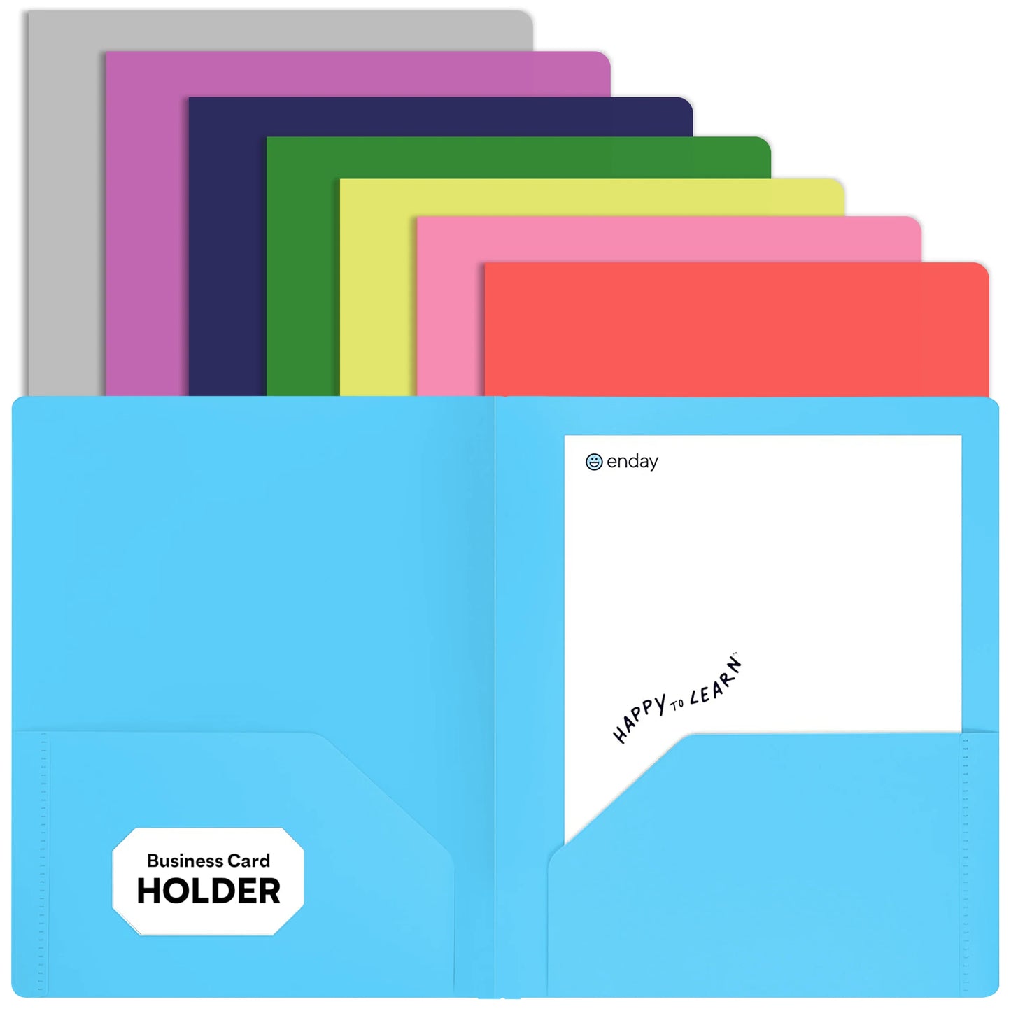 Poly 2-Pockets Portfolio Solid Color
