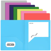 Poly 2-Pockets Portfolio Solid Color