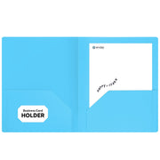 Poly 2-Pockets Portfolio Solid Color