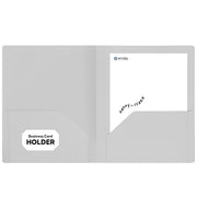Poly 2-Pockets Portfolio Solid Color