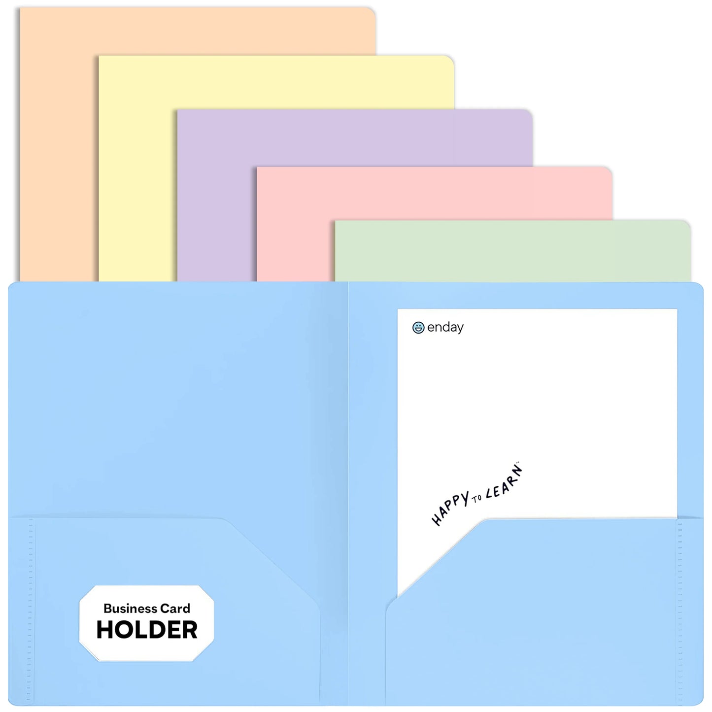 Poly 2-Pockets Portfolio Solid Color