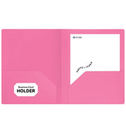 Poly 2-Pockets Portfolio Solid Color