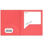 Poly 2-Pockets Portfolio Solid Color