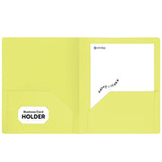 Poly 2-Pockets Portfolio Solid Color