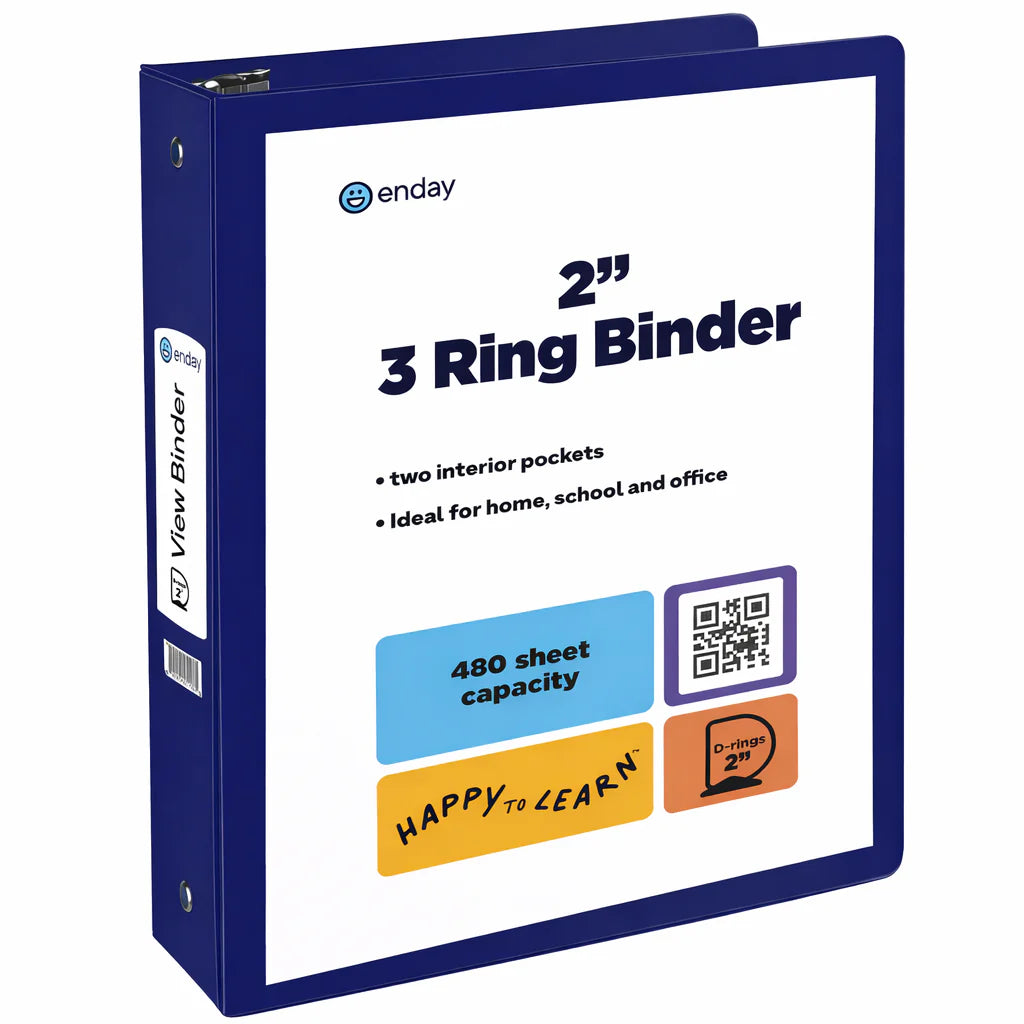 2″ Slant-D Ring View Binder With 2 Pockets