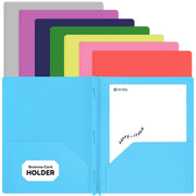 Poly 2-Pockets Portfolio Solid Color With 3-Prong