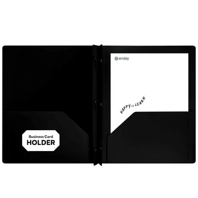Poly 2-Pockets Portfolio Solid Color With 3-Prong