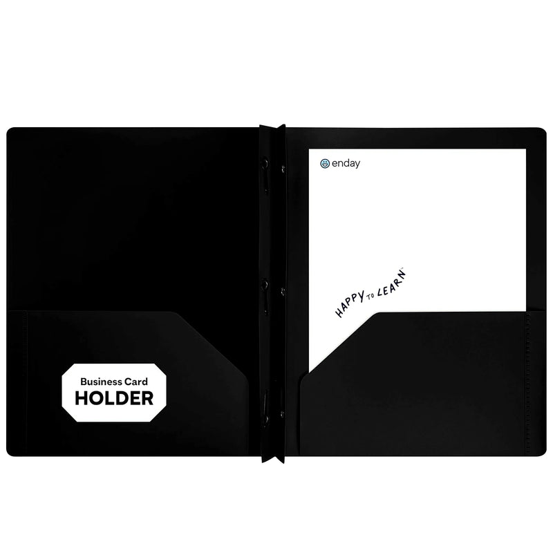 Poly 2-Pockets Portfolio Solid Color With 3-Prong