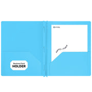 Poly 2-Pockets Portfolio Solid Color With 3-Prong