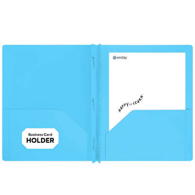 Poly 2-Pockets Portfolio Solid Color With 3-Prong