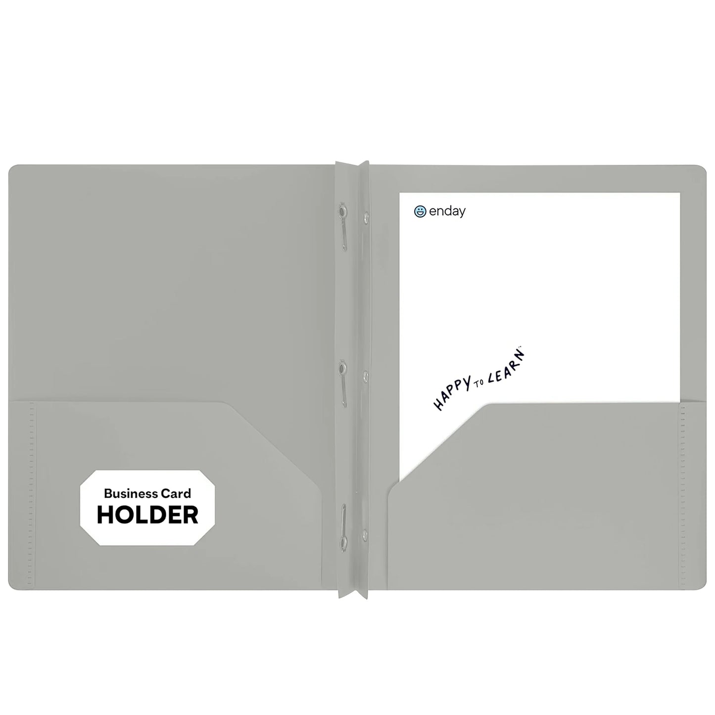 Poly 2-Pockets Portfolio Solid Color With 3-Prong