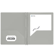 Poly 2-Pockets Portfolio Solid Color With 3-Prong