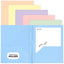 Poly 2-Pockets Portfolio Solid Color With 3-Prong