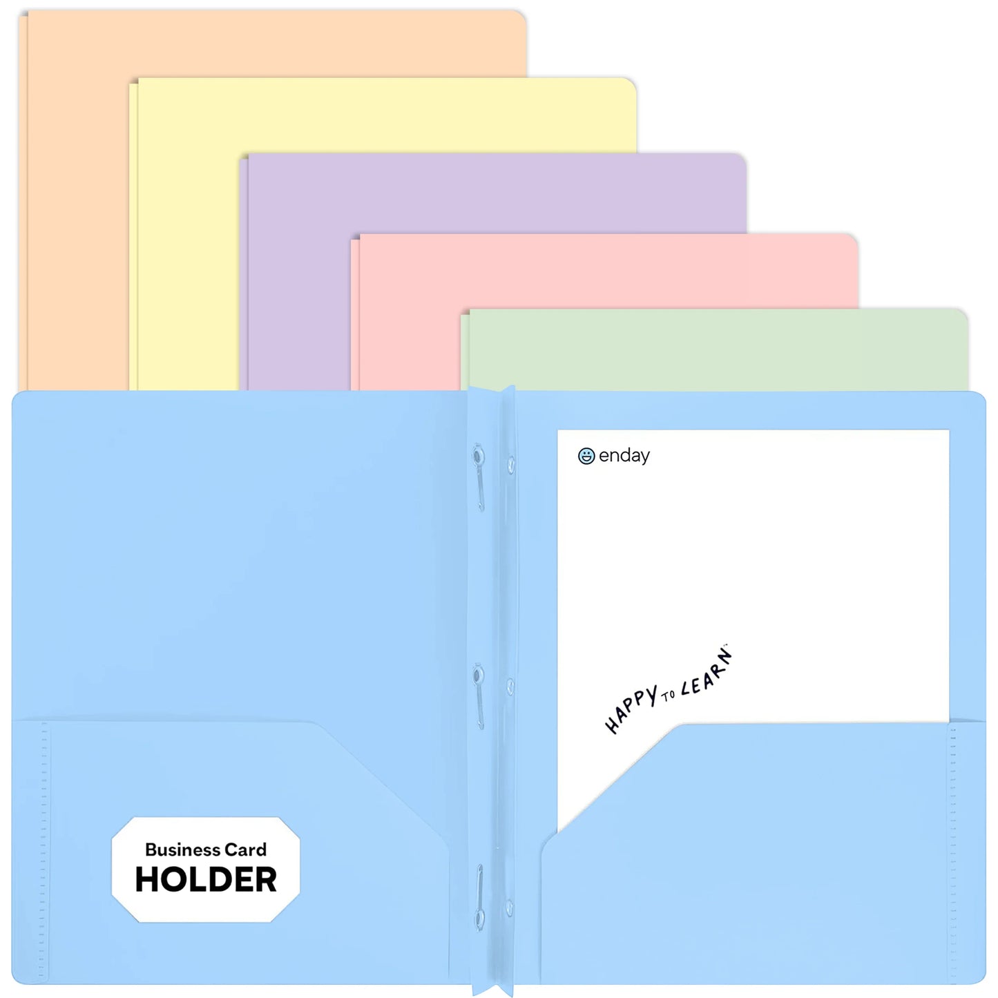 Poly 2-Pockets Portfolio Solid Color With 3-Prong