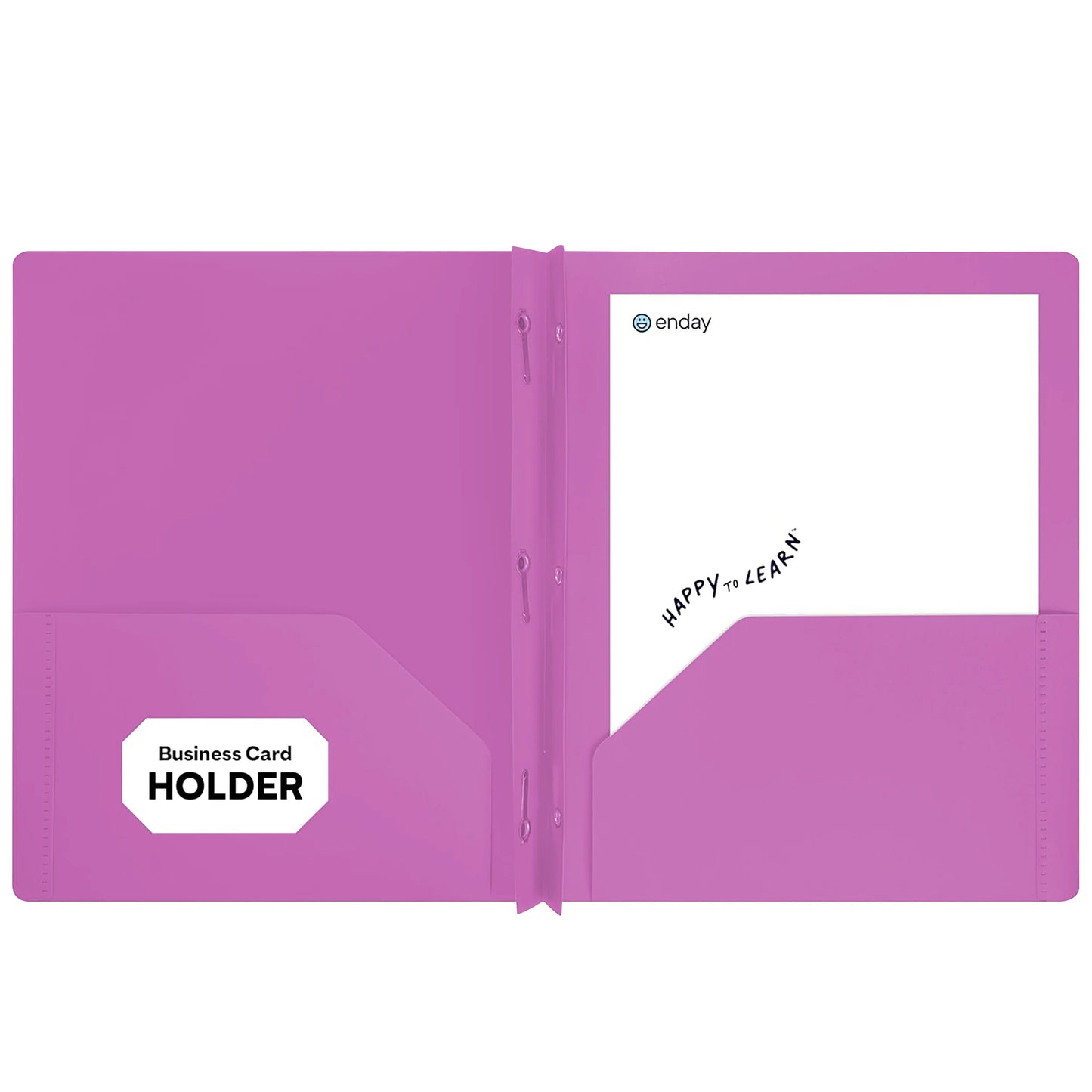 Poly 2-Pockets Portfolio Solid Color With 3-Prong