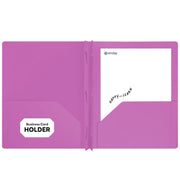 Poly 2-Pockets Portfolio Solid Color With 3-Prong
