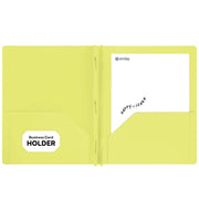 Poly 2-Pockets Portfolio Solid Color With 3-Prong