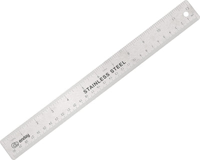 Stainless Steel Ruler With Non-Skid Back 12" (30Cm)6U