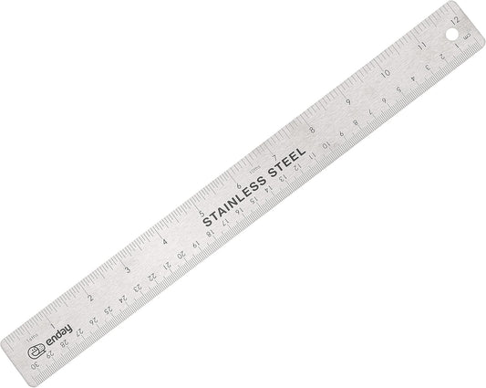 Stainless Steel Ruler With Non-Skid Back 12" (30Cm)6U