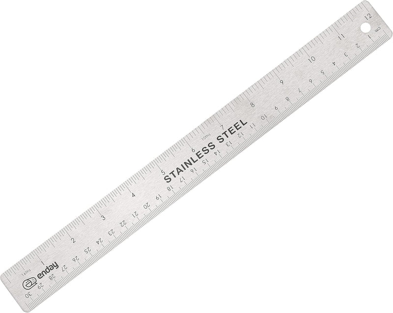 Stainless Steel Ruler With Non-Skid Back 12" (30Cm)6U