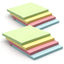 Emraw Sticky Notes Stick It Stickies, Plain Small 3" x 3" Square Pastel Watercolor Removable Self Stick On Note Memo Pad for Office, Home, School - Pack of 8 Pads