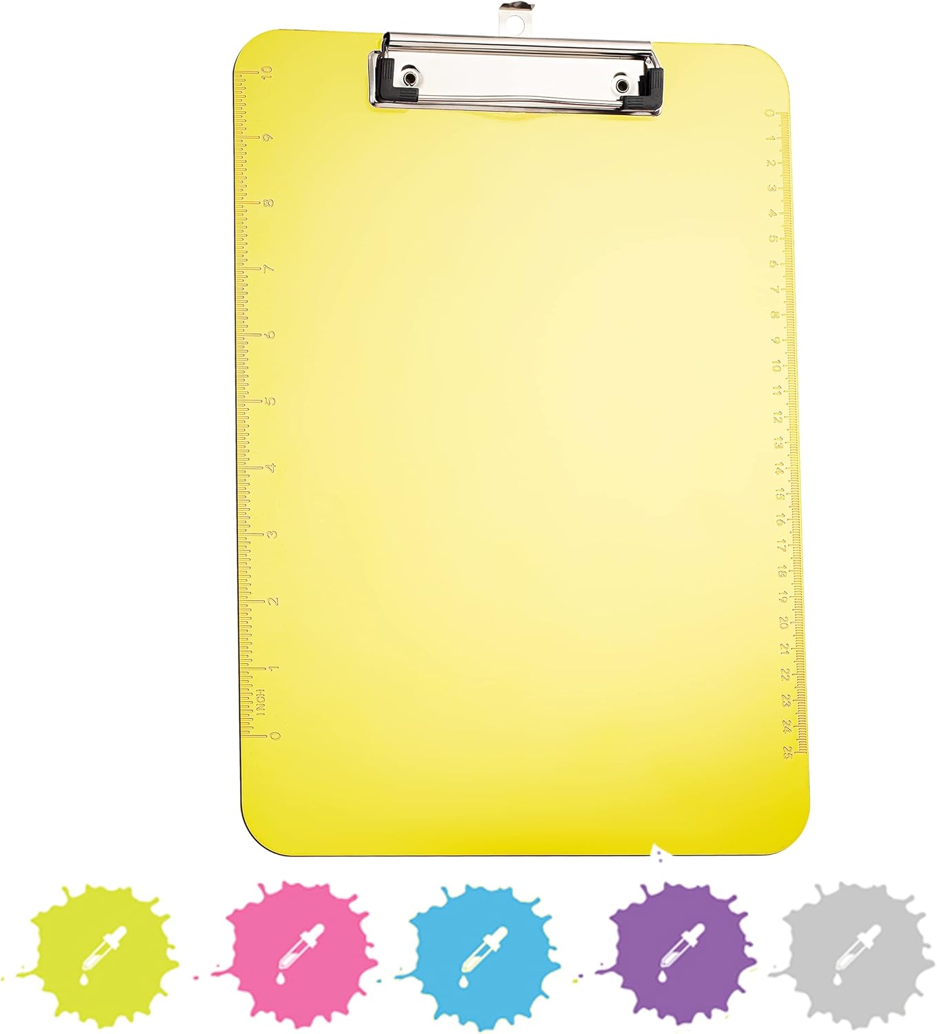 Plastic Clipboard Standard Size Blue, Translucent Low Profile Clip Board, Hangable Clipboard, 12.7â€ x 9â€, Holds 100 Sheets, Also Available in Green, Purple, Pink, Red, Grey, 1 Pc - by Enday