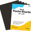 Emraw Poster Board Lightweight Craft Backing Boards for Presentations Office Sign Blank Painting Board Smooth Surface Poster Sheets for School Pack of 5 (Black)