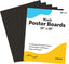 Emraw Poster Board Lightweight Craft Backing Boards for Presentations Office Sign Blank Painting Board Smooth Surface Poster Sheets for School Pack of 5 (Black)