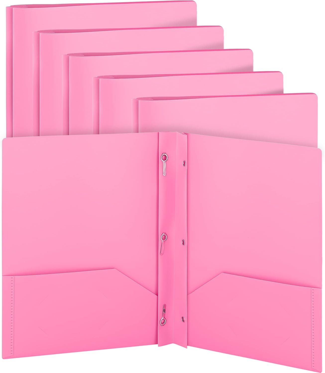 Plastic Folders with Pockets and Prongs Blue - Two Pocket Folder with Brads - 3 Prong Folders with Pockets for Letter Size Sheets, Also Available in Purple, Green, Red, Pink, and Grey, 1 Pc â€“by Enday