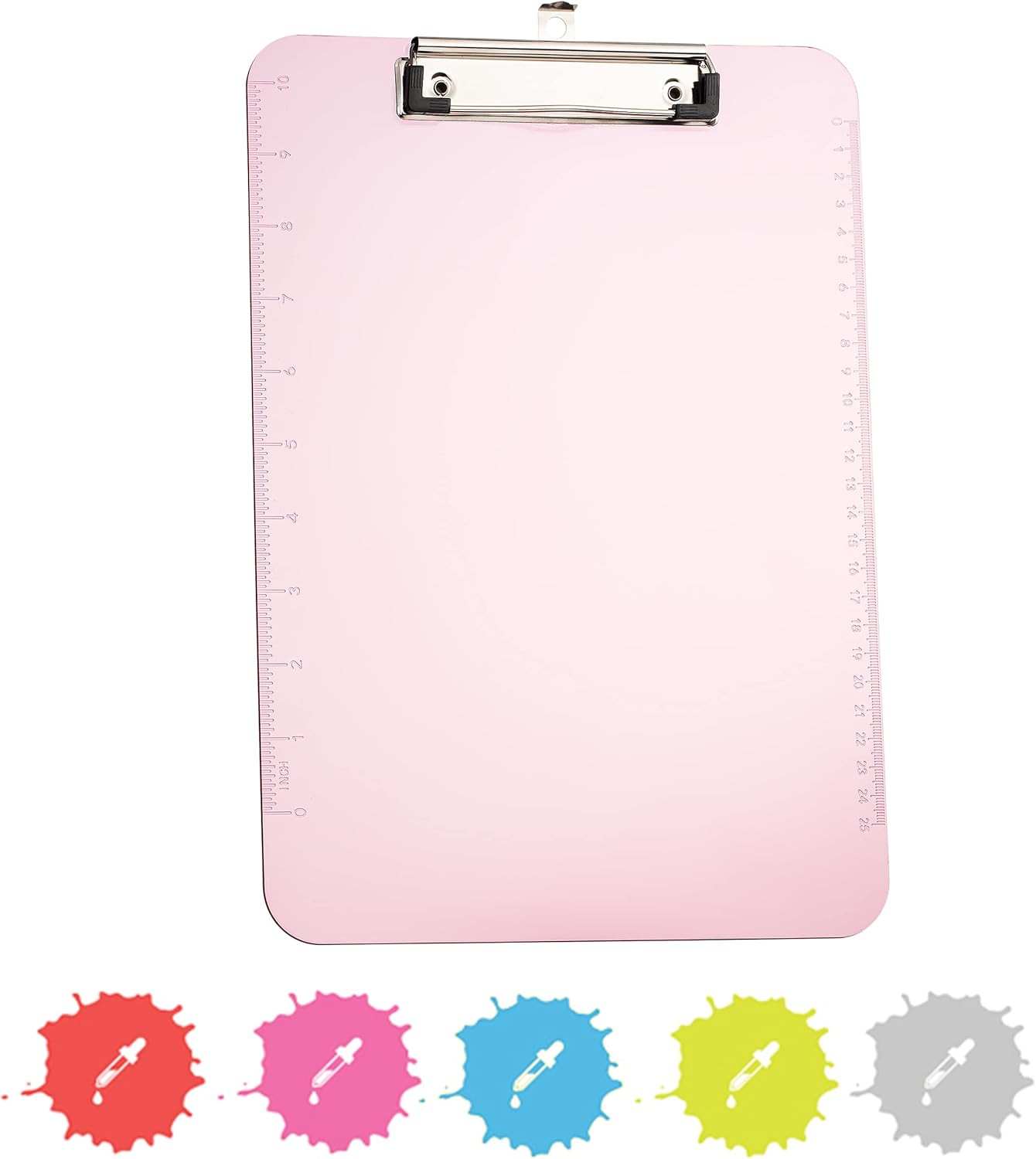 Plastic Clipboard Standard Size Blue, Translucent Low Profile Clip Board, Hangable Clipboard, 12.7â€ x 9â€, Holds 100 Sheets, Also Available in Green, Purple, Pink, Red, Grey, 1 Pc - by Enday