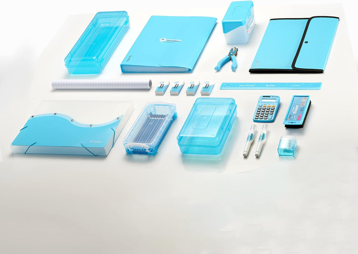 Plastic Folders with Pockets and Prongs Blue - Two Pocket Folder with Brads - 3 Prong Folders with Pockets for Letter Size Sheets, Also Available in Purple, Green, Red, Pink, and Grey, 1 Pc â€“by Enday