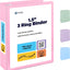 Enday Binders Pastel 3 Ring Binder, Clear View Cover for Letter Size 8.5 x 11'' Paper & 2 Inside Pockets, Ideal for School Supplies, Office, and Home (select inch size)