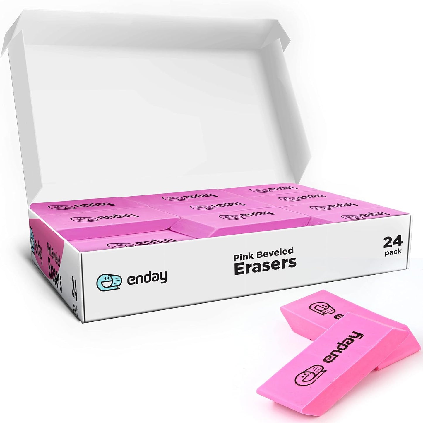 Pink Bevel Eraser (24/Pack)