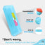 Enday Pencil Box Blue, Storage Organizer Utility Box, Multipurpose Long Ruler Length School Office Supplies Plastic Pencil Case for Kids & Adults Available in Red, Pink, Grey, Purple, Green, 1PK