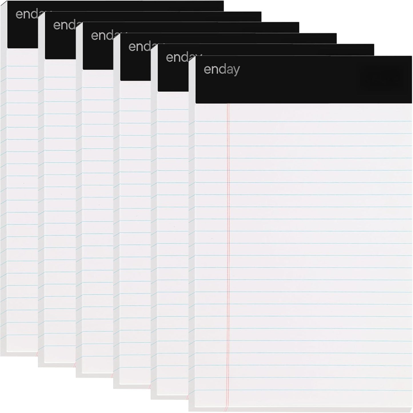 Emraw White Jr. Perforated Edge Legal Ruled Universal 50 Sheets Letter Writing Pad- 50 Ct. 5" x 8" inch (Pack of 6)