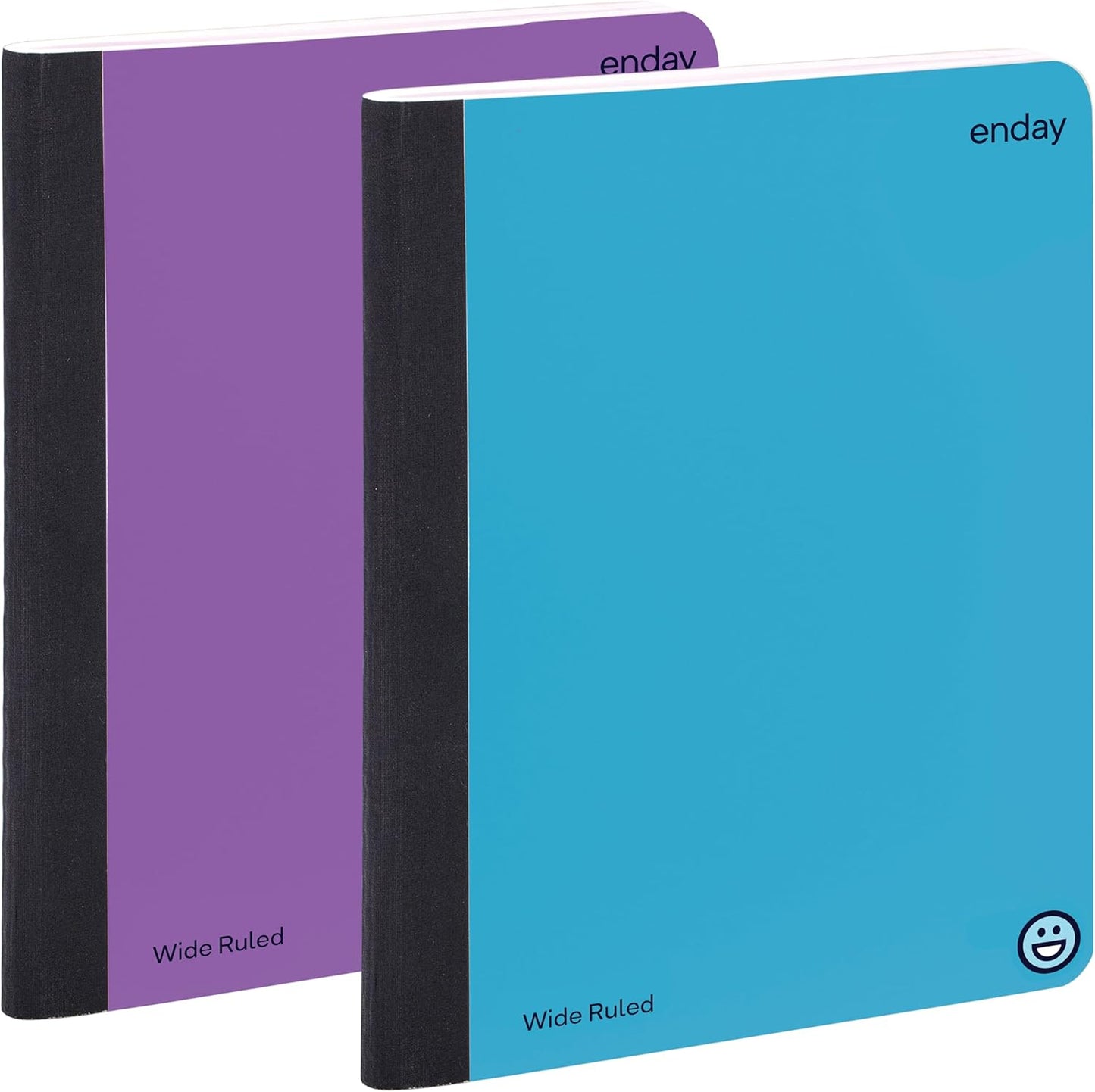 Enday Composition Notebooks Wide Ruled Paper, Hard Cover Composition Notebook, Premium Lined Composition Books, 100 Sheets Ruled Notebook, Blue and Purple (2 Pack)